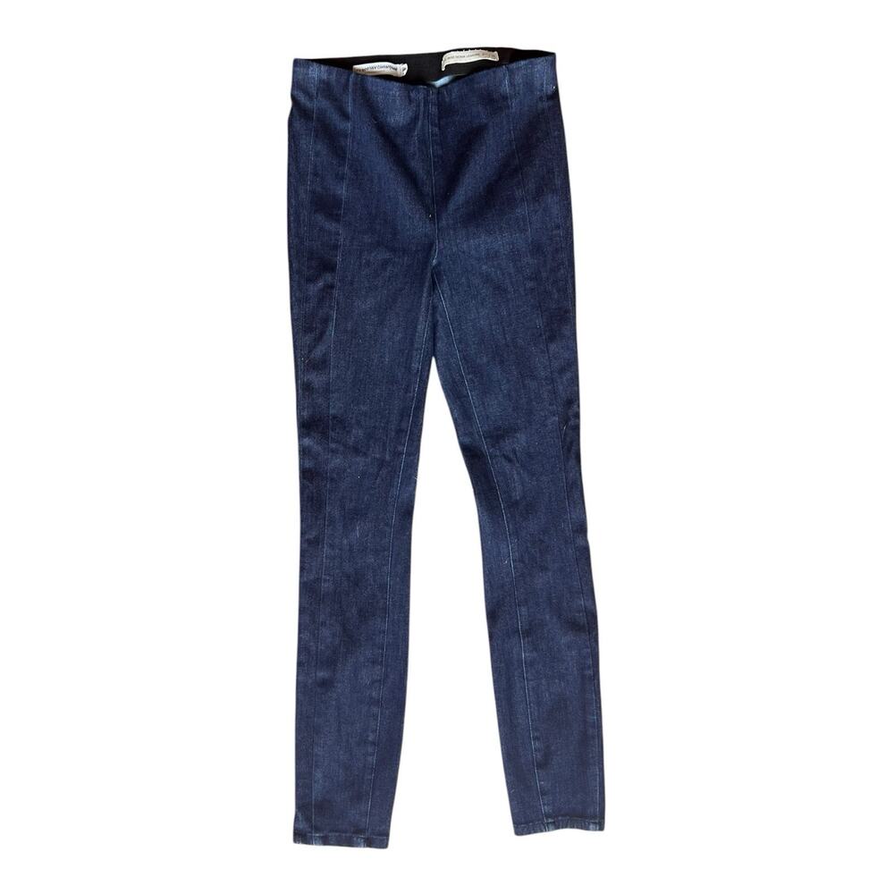 Pilcro by Anthropologie High Rise Denim Legging Size 26 Dark Wash Stretch Pocket